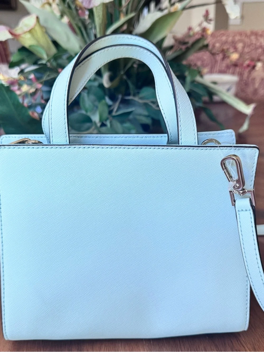 KATE SPADE Mint Green Perforated Leather Convertible Satchel